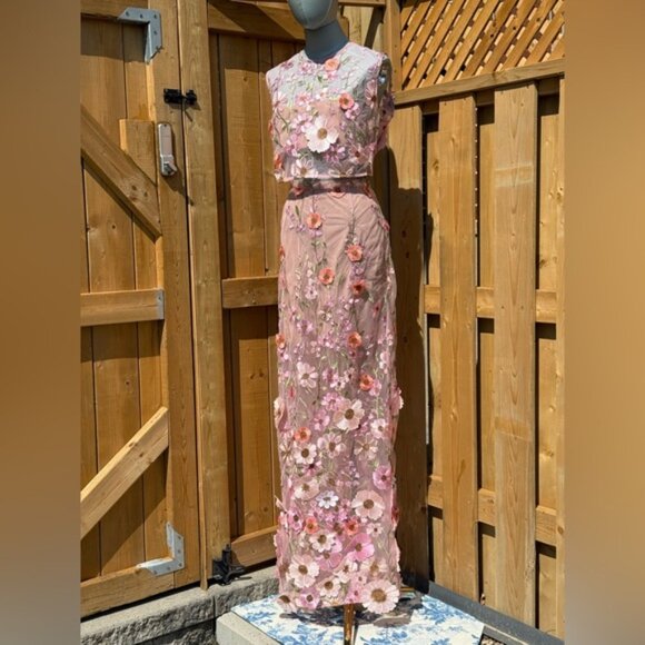 🆕 BRONX & BANCO 🧿 NWOT Jasmine Pastel Pink Multi Two Piece Set, Sz L / US 8 - Picture 11 of 16
